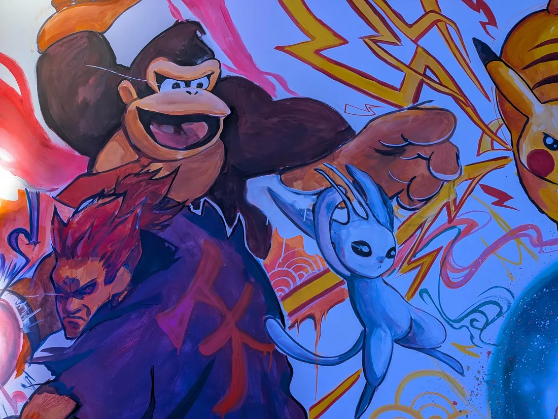 Fresque de Donkey Kong et Akuma